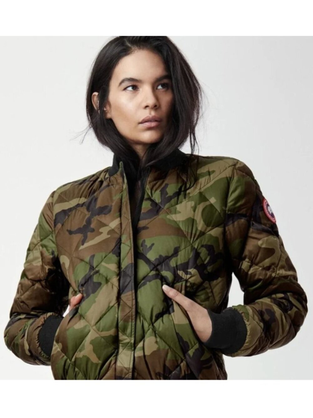 Canada Goose North Shore Reversible Camo Black Bomber Jacket Camouflage Puffer L - Picture 2 of 12